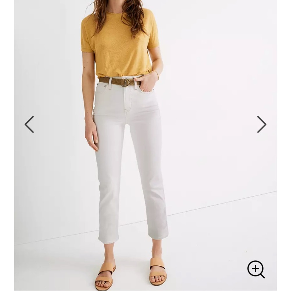 White Classic Straight Jeans